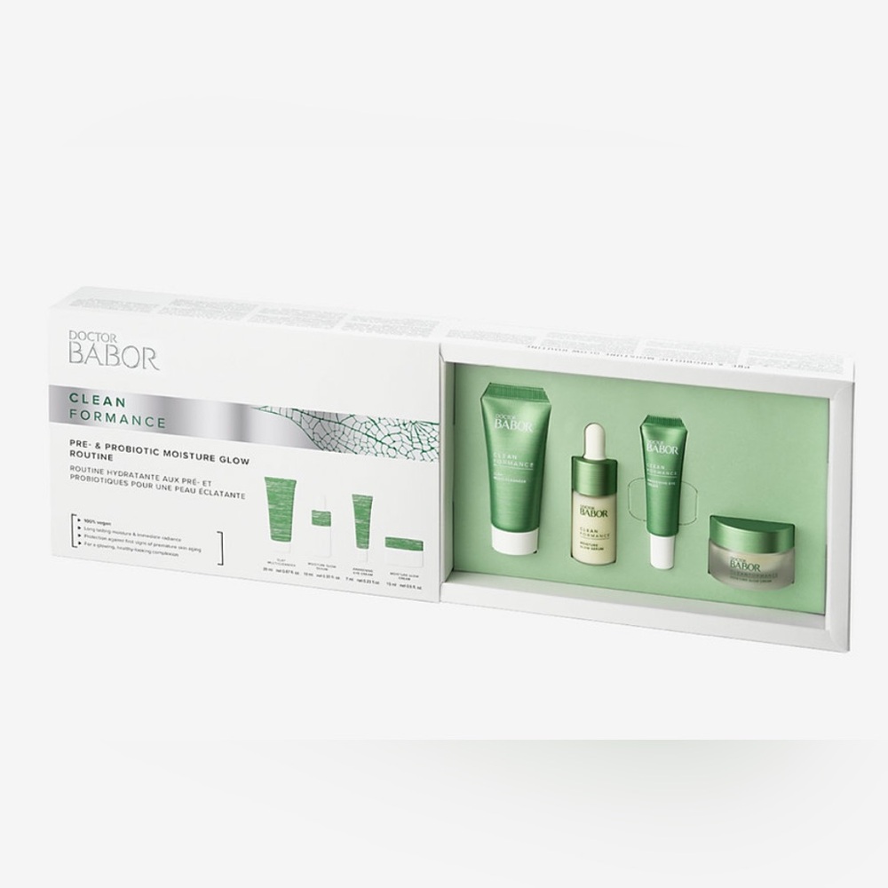 DOCTOR BABOR | CLEANFORMANCE Pre & Probiotic Moisture Glow Routine Set